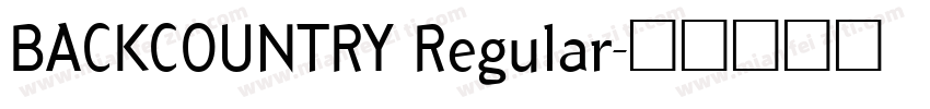 BACKCOUNTRY Regular字体转换